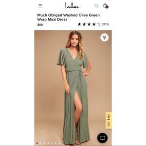 Much Obliged Washed RED Wrap Maxi Dress, Size Small